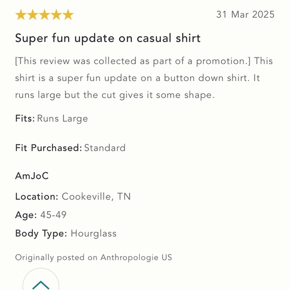 NWT‎ Anthropologie Pilcro Studio Smock Buttondown Shirt 3X Plus - Picture 11 of 15